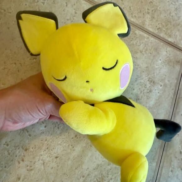 Sleeping Pichu Plush – Soft & Cuddly Pokémon Stuffed Toy – 9” Collectible - Picture 1 of 6
